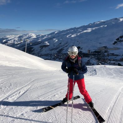 First on the slope in les Menuires