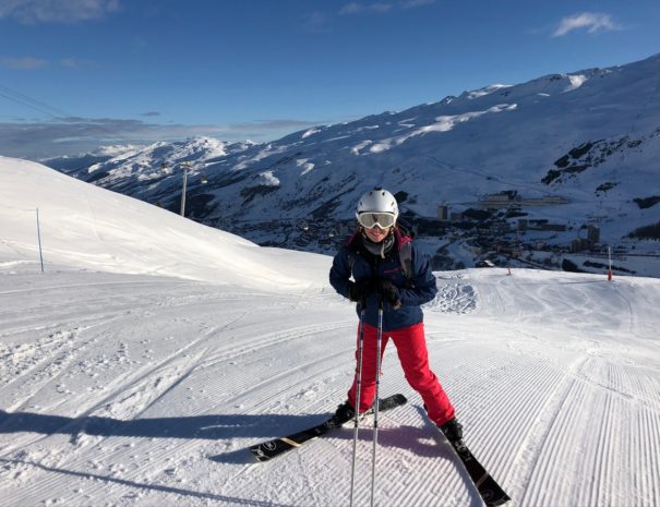 First on the slope in les Menuires