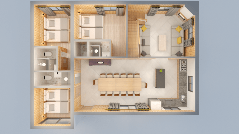 Ground floor map of chalet Snow Valley