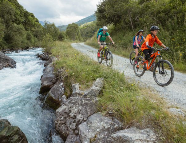 Balade en VTT en famille