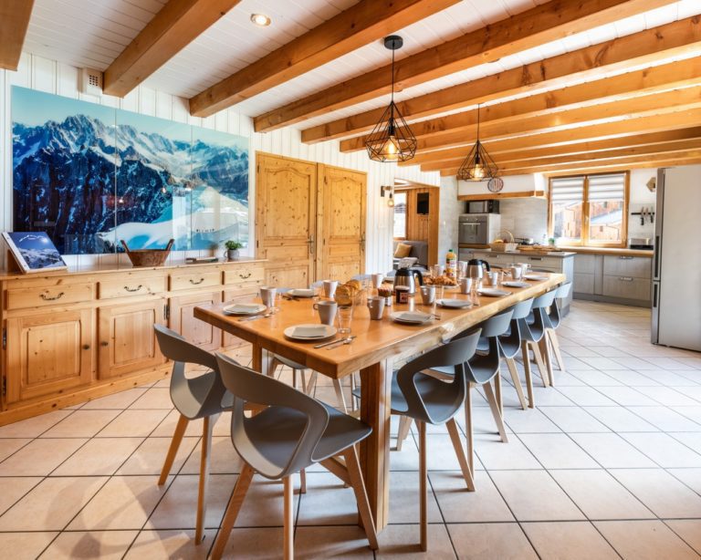 open plan leaving room in chalet Snow Valley