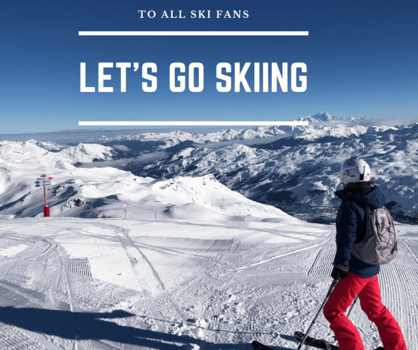 Skier looking at the mountain