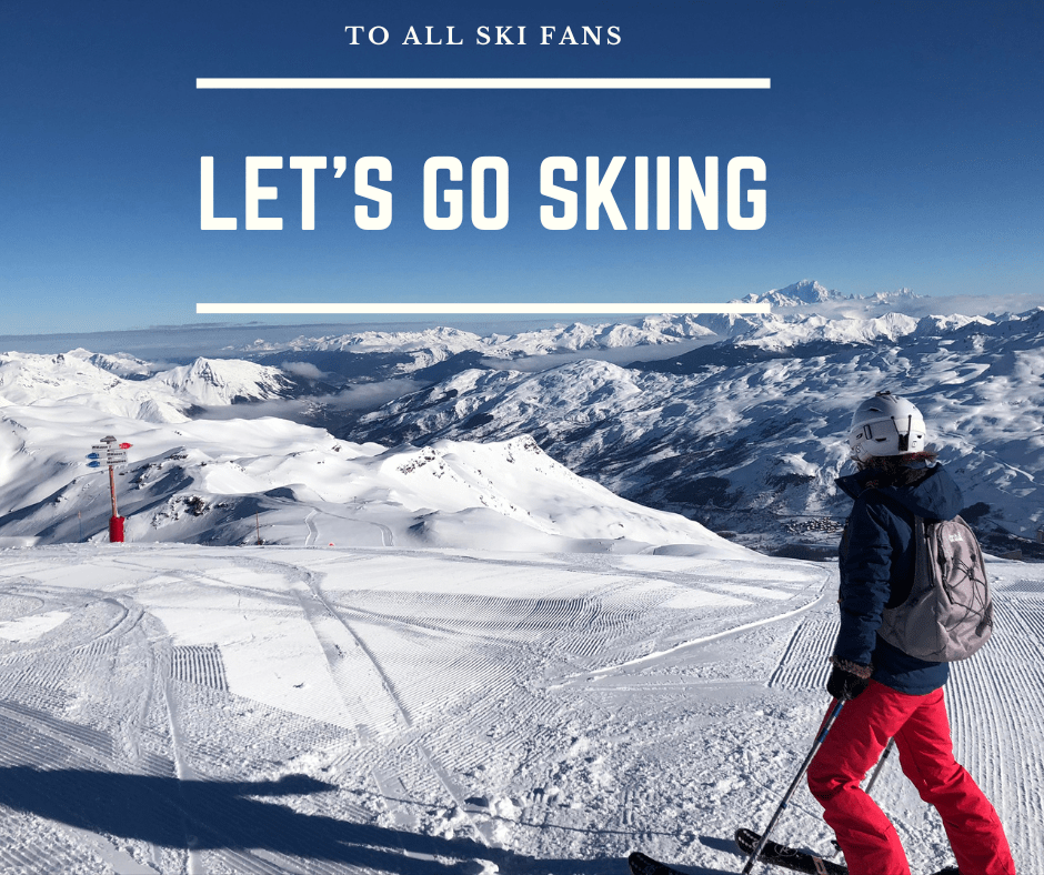 Skier looking at the mountain