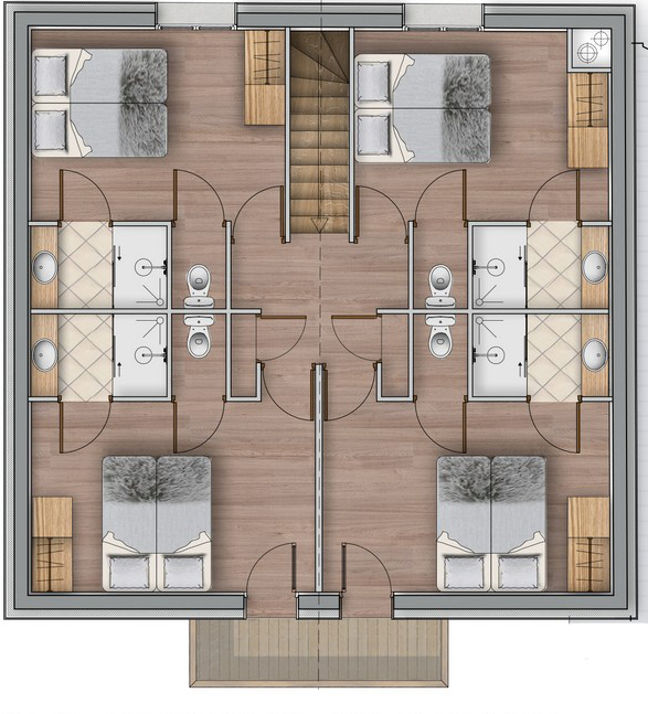 Map 2nd floor - Chalet Snow Star