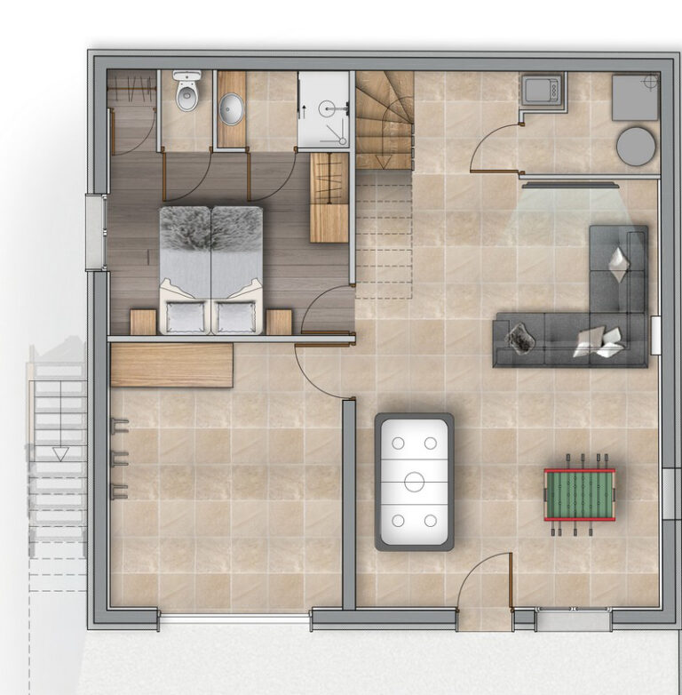 Basement map- Chalet Snow Star
