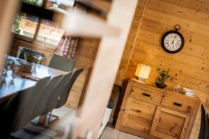 Side board in the living room in chalet Snow Angel located in le Bettaix - Chalets Lacuzon