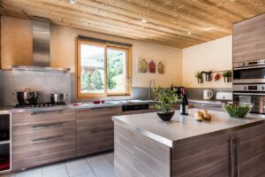 Kitchen in chalet Snow Dream located in le Bettaix - Chalets Lacuzon