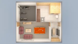 Map of the basement floor in chalet Snow Paradise -Chalets Lacuzon