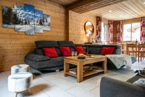 Lounge in chalet Snow Pearl located in le Bettaix - Chalets Lacuzon