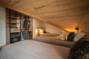 Bedroom for 3 in chalet Snow Star located in le Bettaix - Chalets Lacuzon