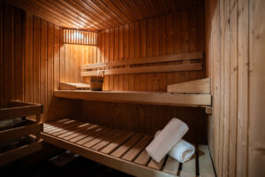 Sauna in chalet Snow Valley located in le Bettaix - Chalets Lacuzon