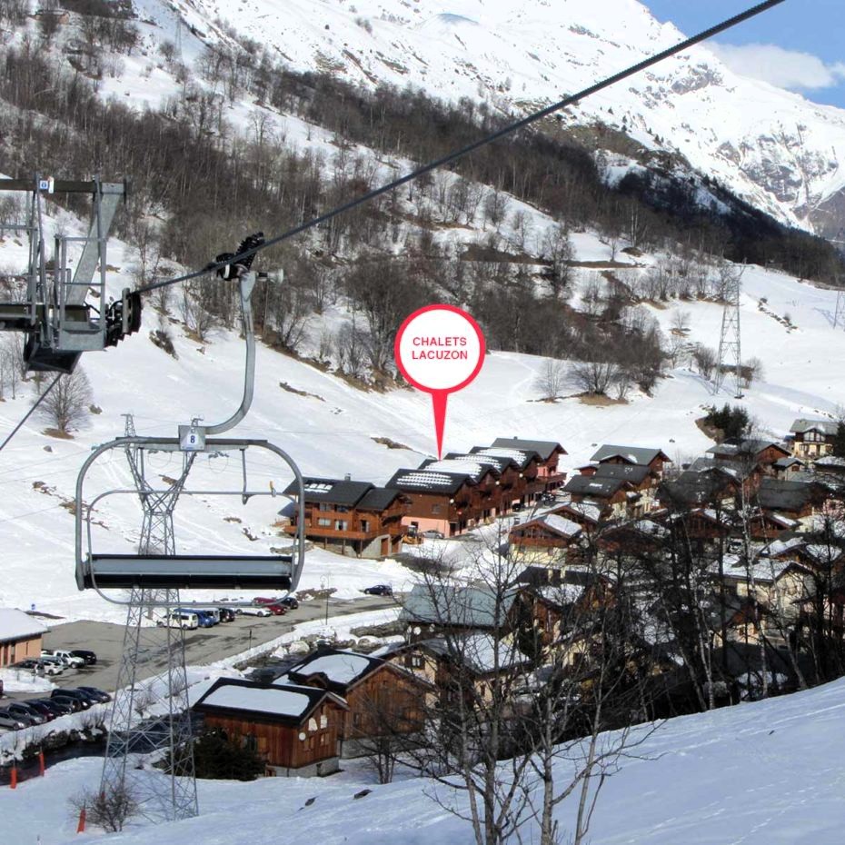 Situation des chalets Lacuzon au Bettaix